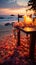 Savor love in a seaside paradise candles, flowers, sunset?›ƒ?ªƒ?romantic dinner perfection